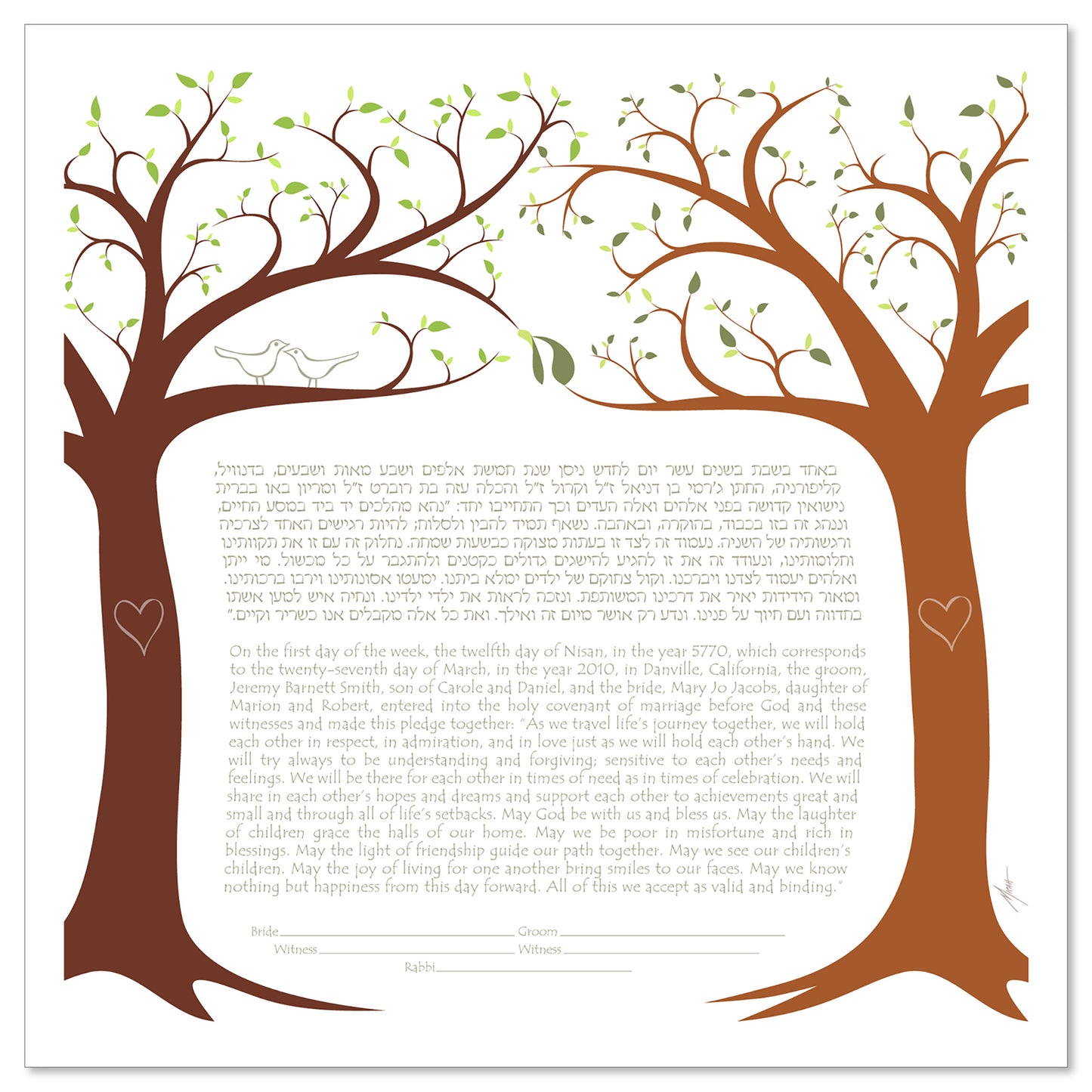 Made in the Shade Ketubah