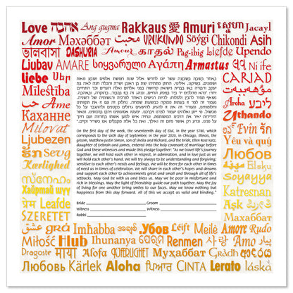 Language of Love Ketubah